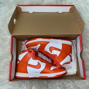 Nike Kids Bright Orange and White Sneakers